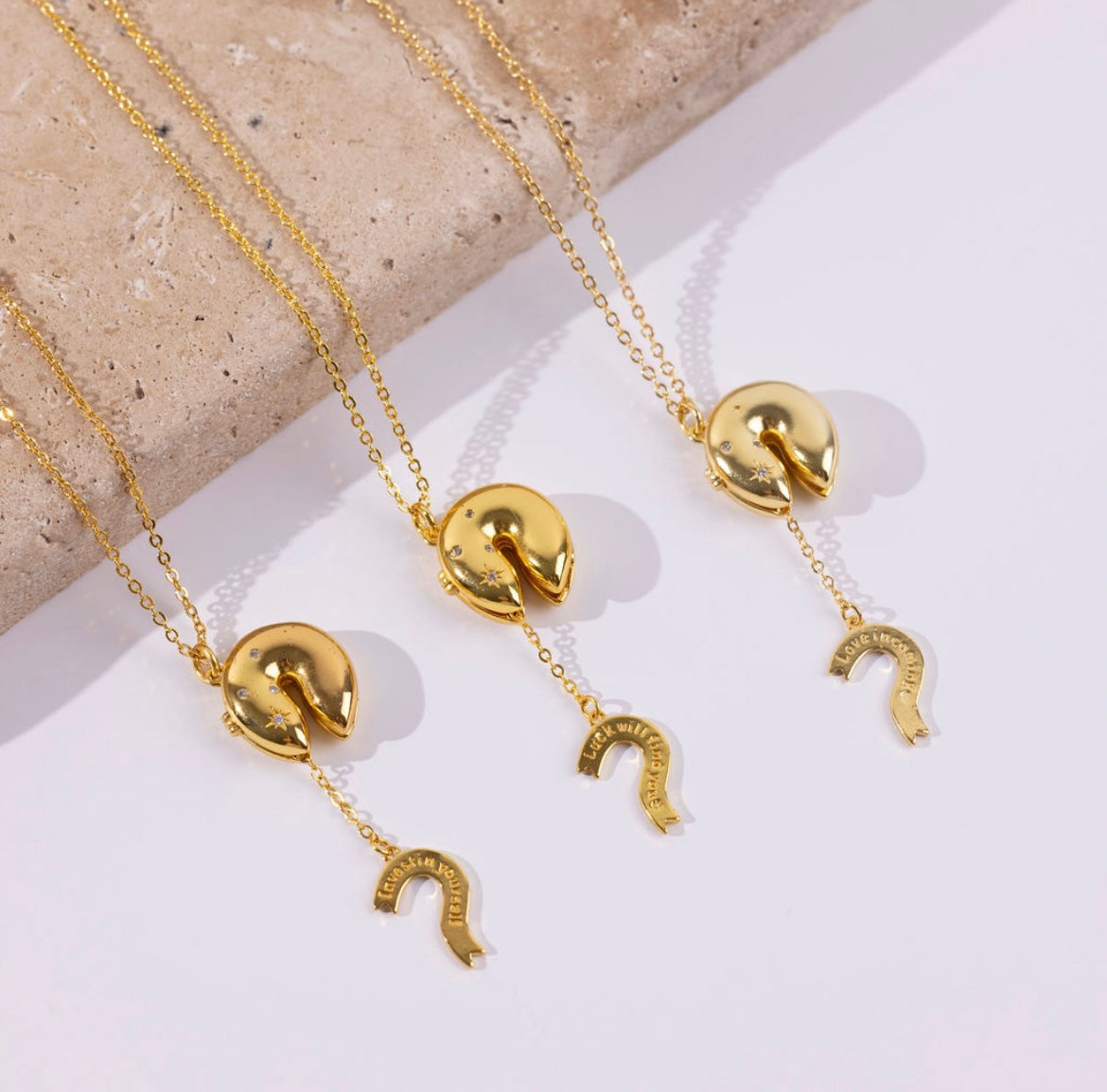 Affirmation Fortune Cookie Necklace *PRE ORDER*