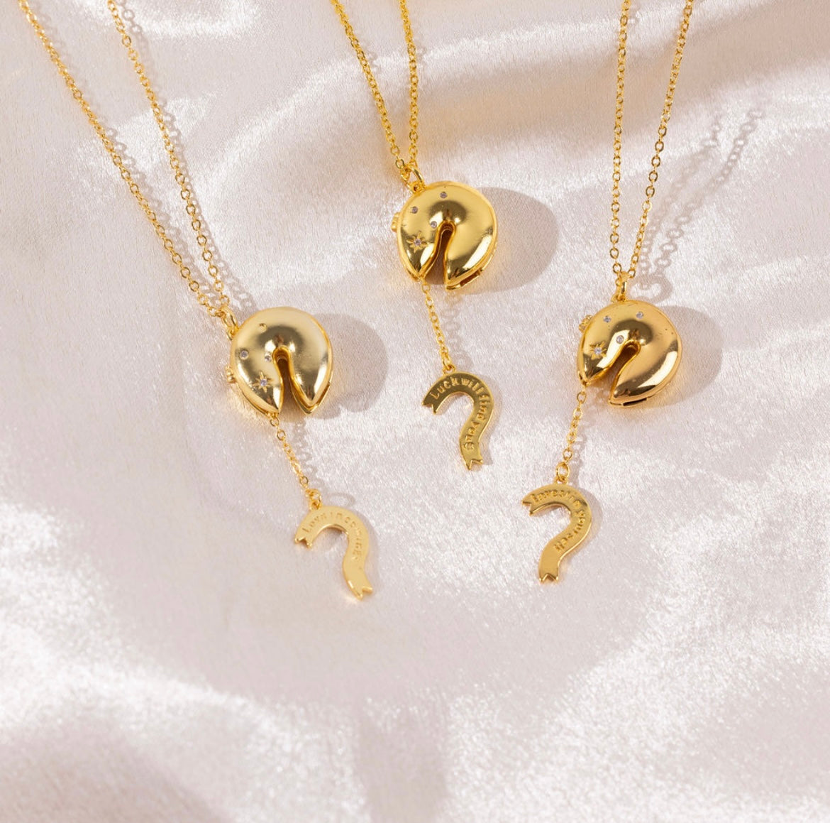 Affirmation Fortune Cookie Necklace *PRE ORDER*