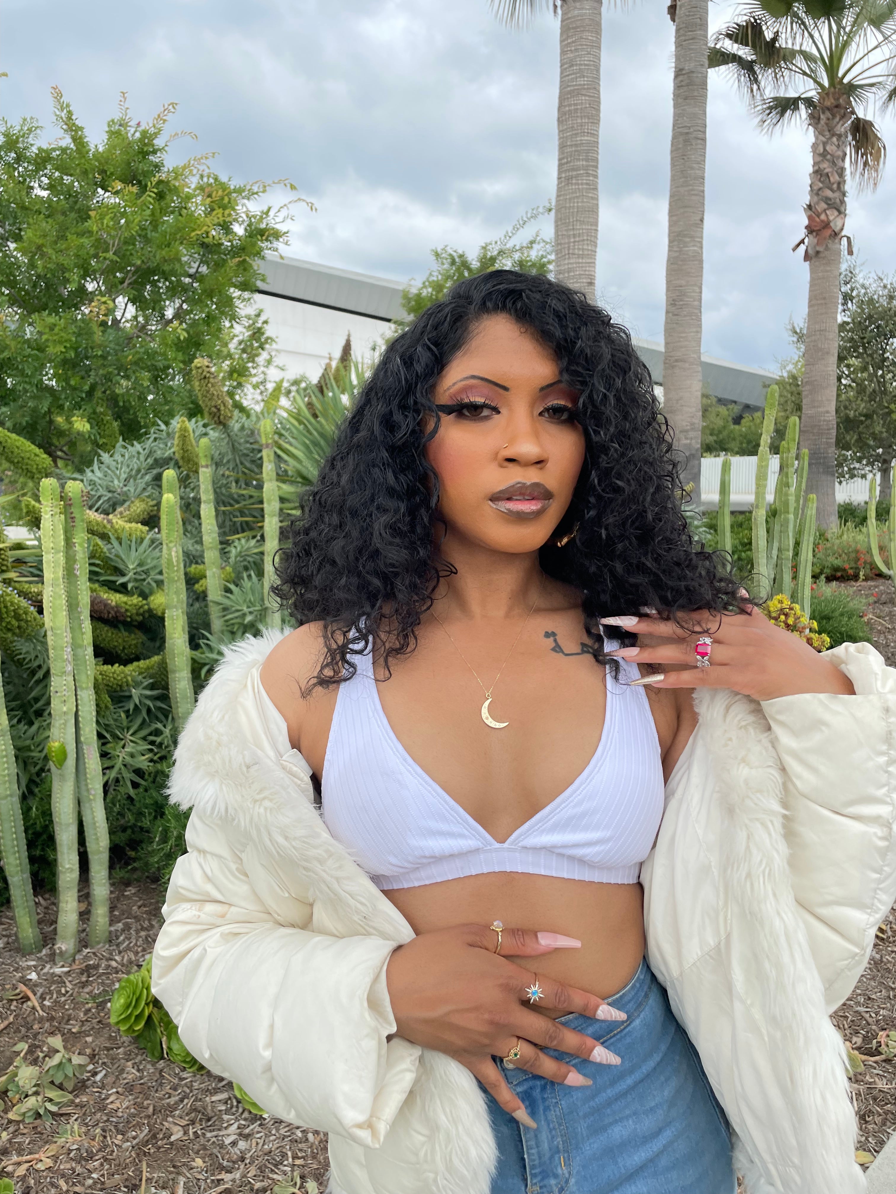 Miriam's 14K Crescent Moon Goddess Necklace