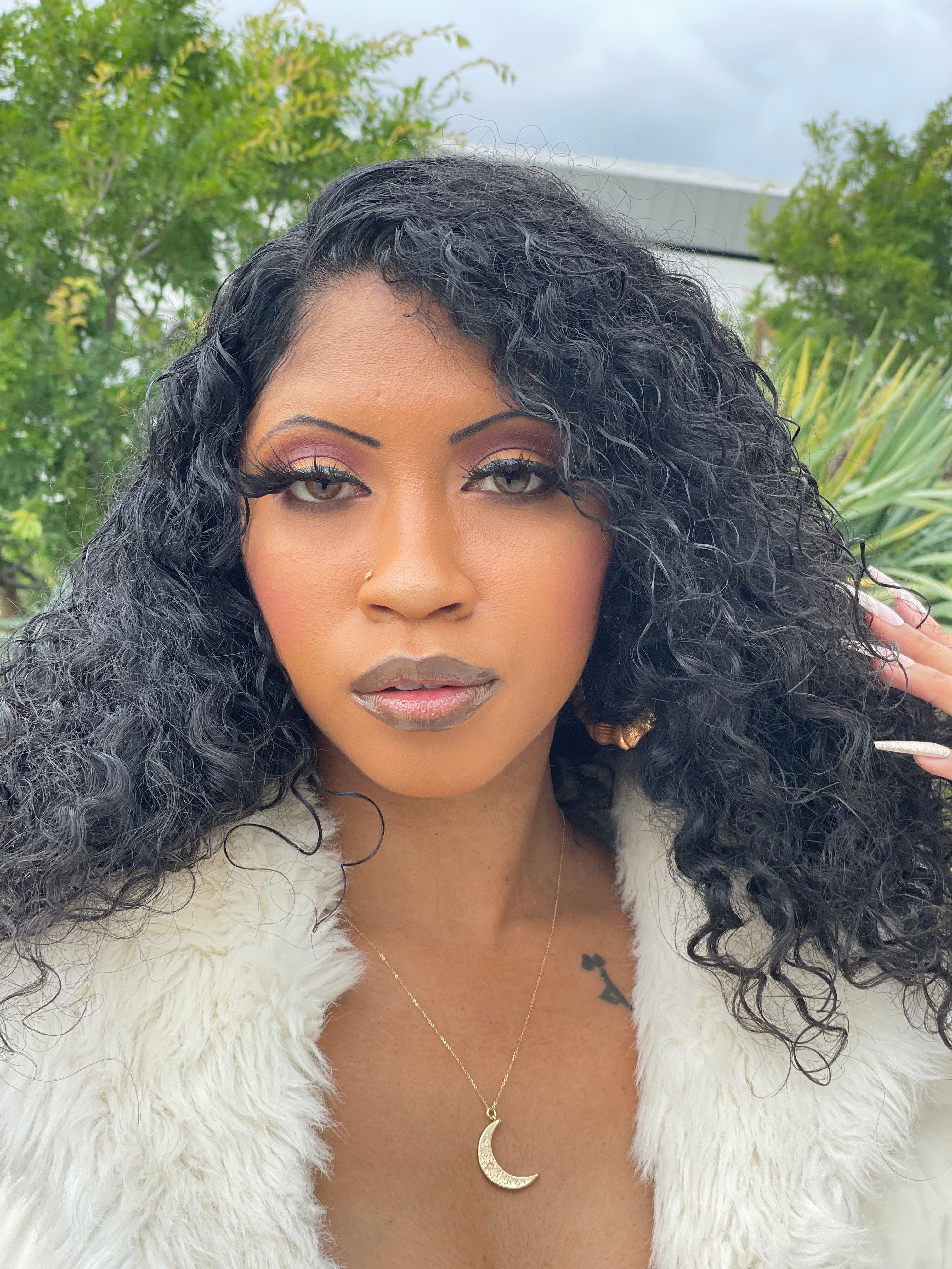 Miriam's 14K Crescent Moon Goddess Necklace