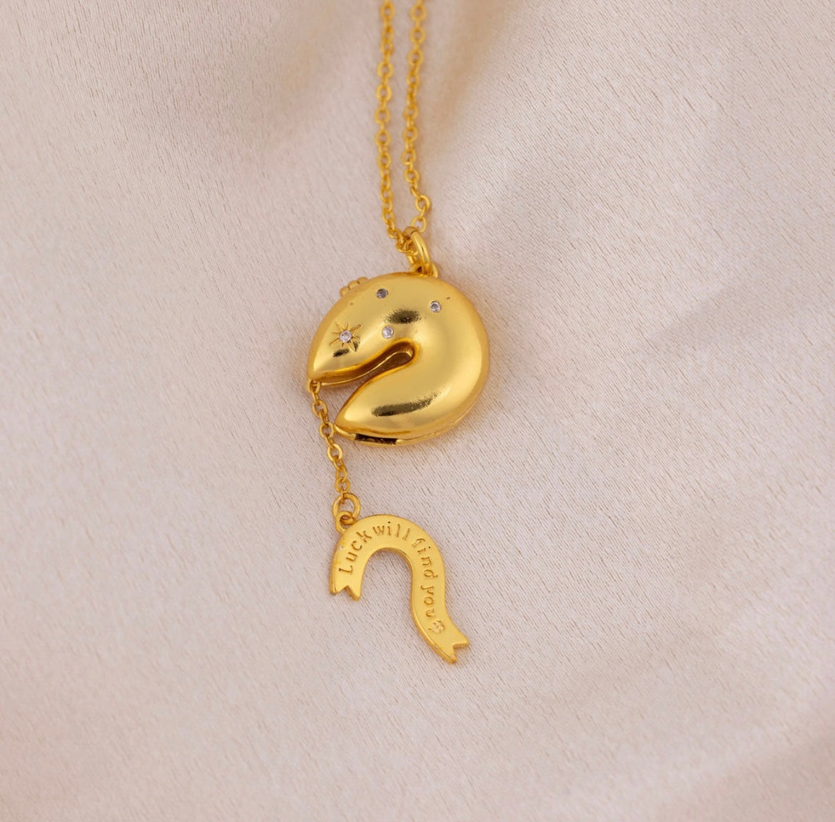 Affirmation Fortune Cookie Necklace *PRE ORDER*