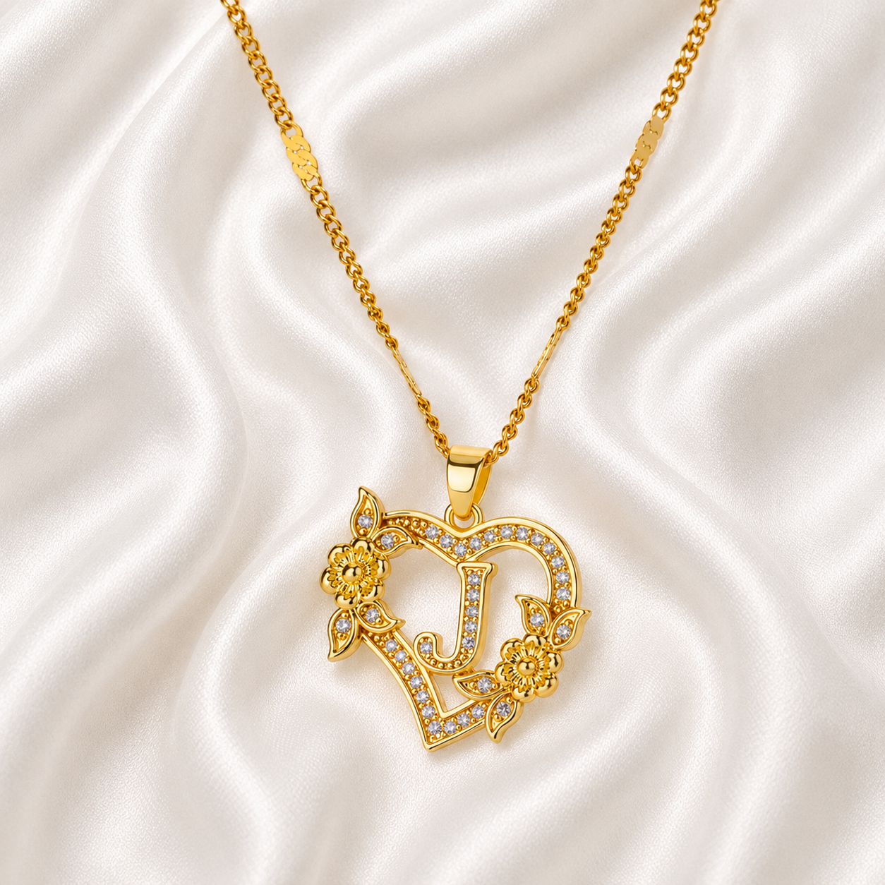 Love Letter Heart Initial Custom Necklace