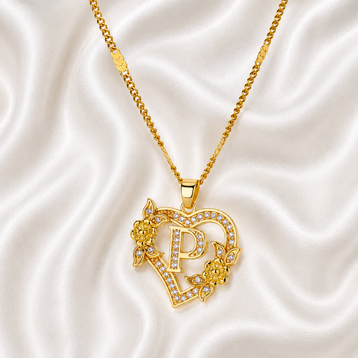 Love Letter Heart Initial Custom Necklace