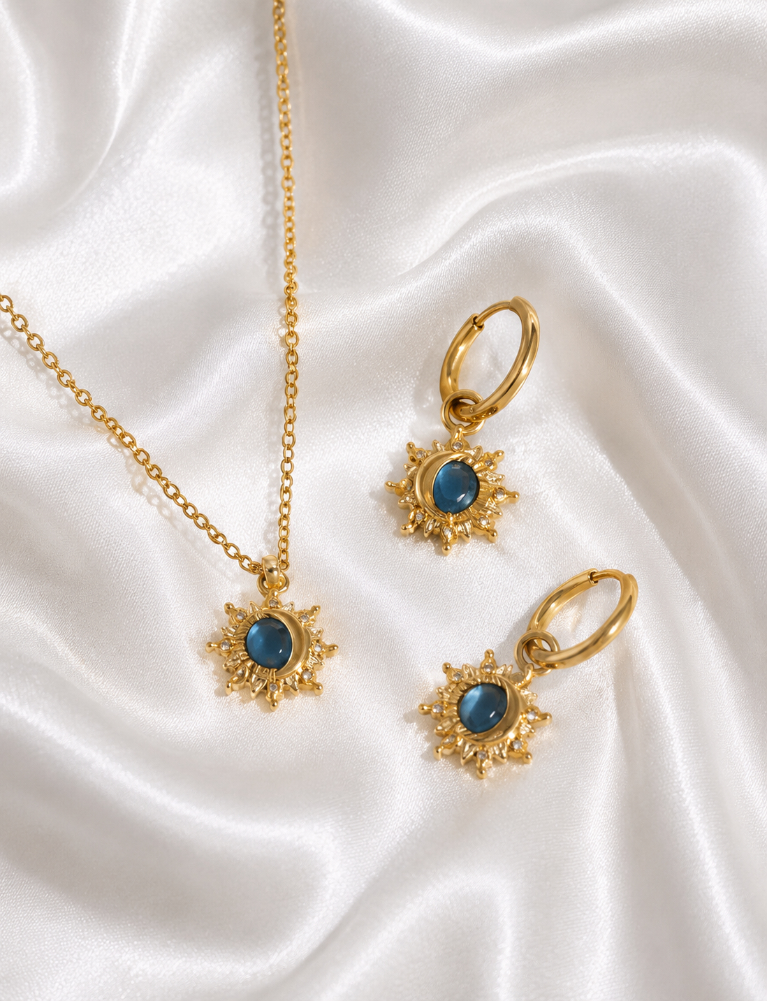 Sirena’s Stainless Steel Luna Y Sol Turquoise Set