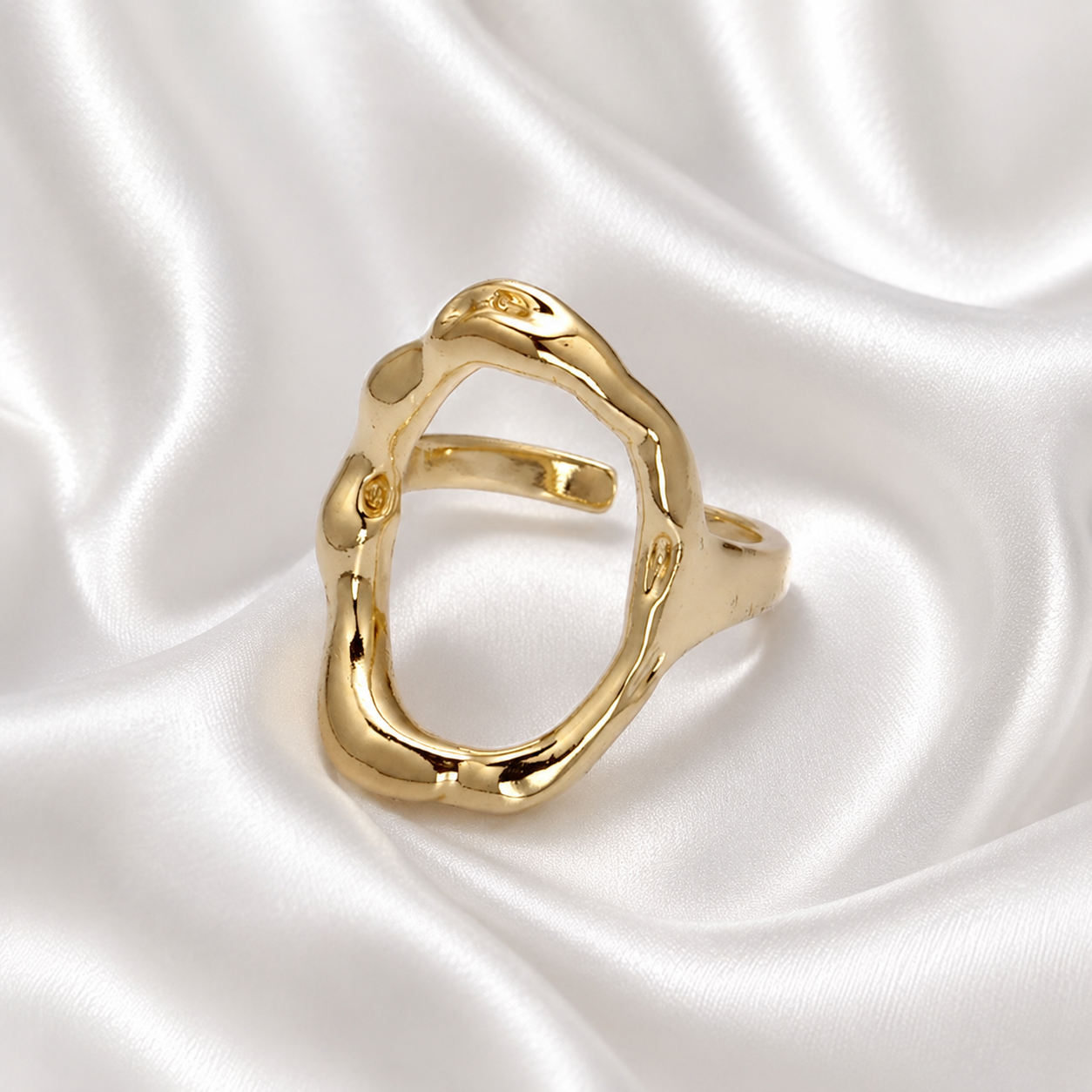Miss Maximalist Rustic Gold Oval Ring