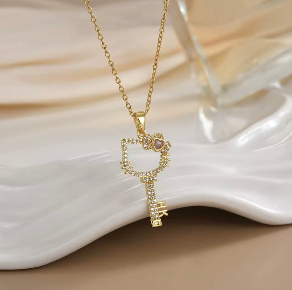 Stainless Steel Hello Kitty Key Necklace *PRE ORDER*