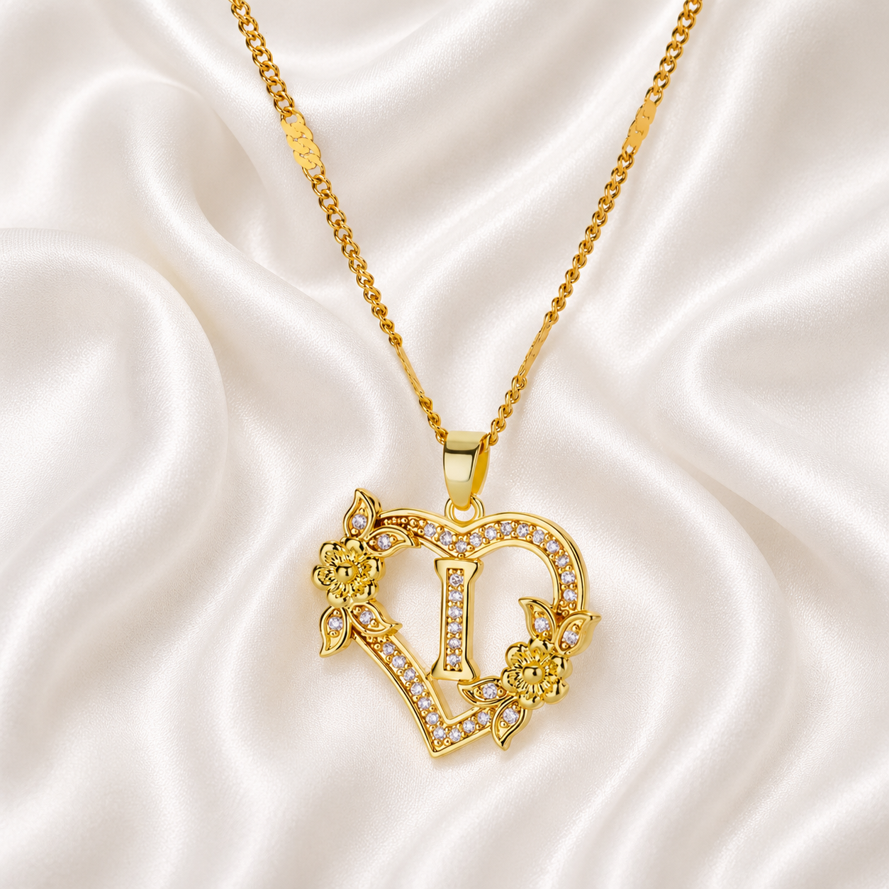 Love Letter Heart Initial Custom Necklace