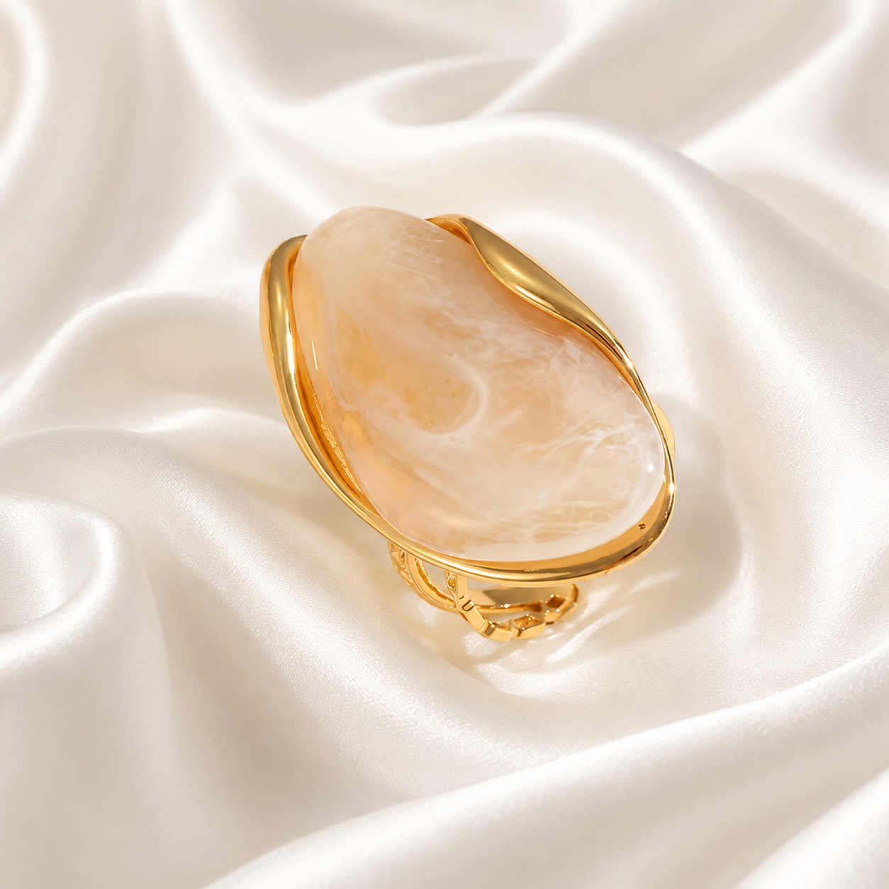 Stainless Steel Resin Oval ring *Pre Order*