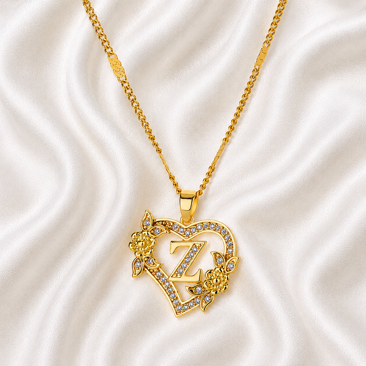 Love Letter Heart Initial Custom Necklace