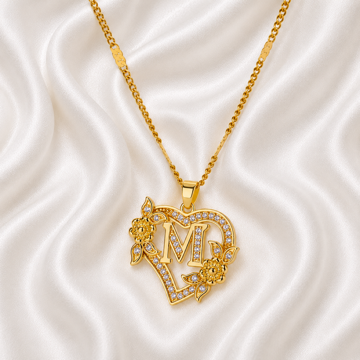Love Letter Heart Initial Custom Necklace