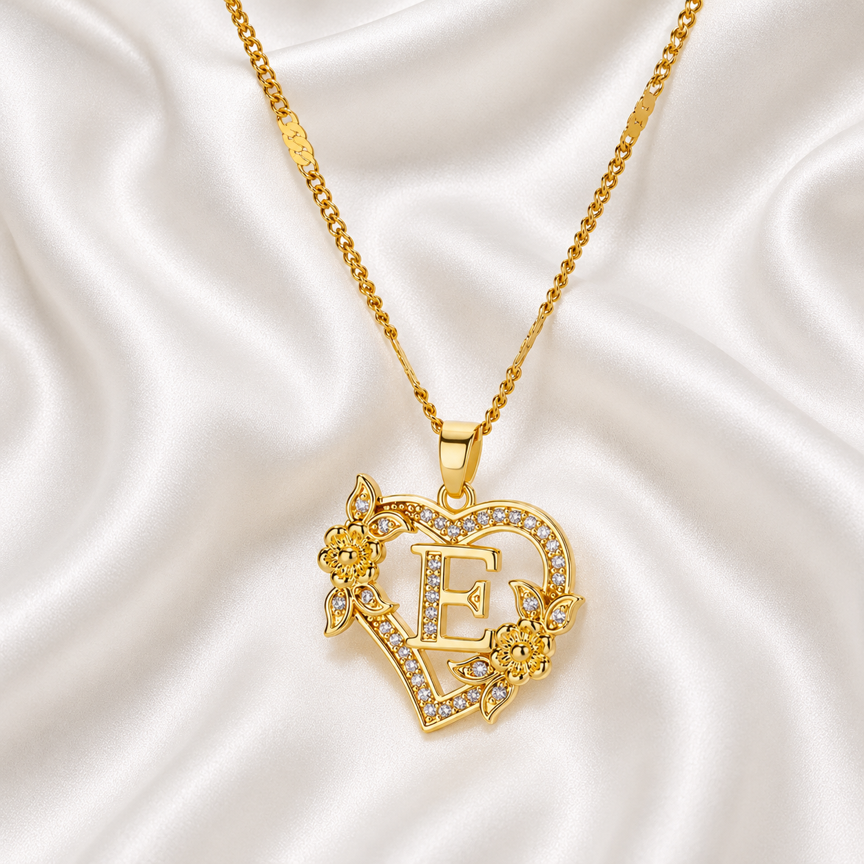Love Letter Heart Initial Custom Necklace