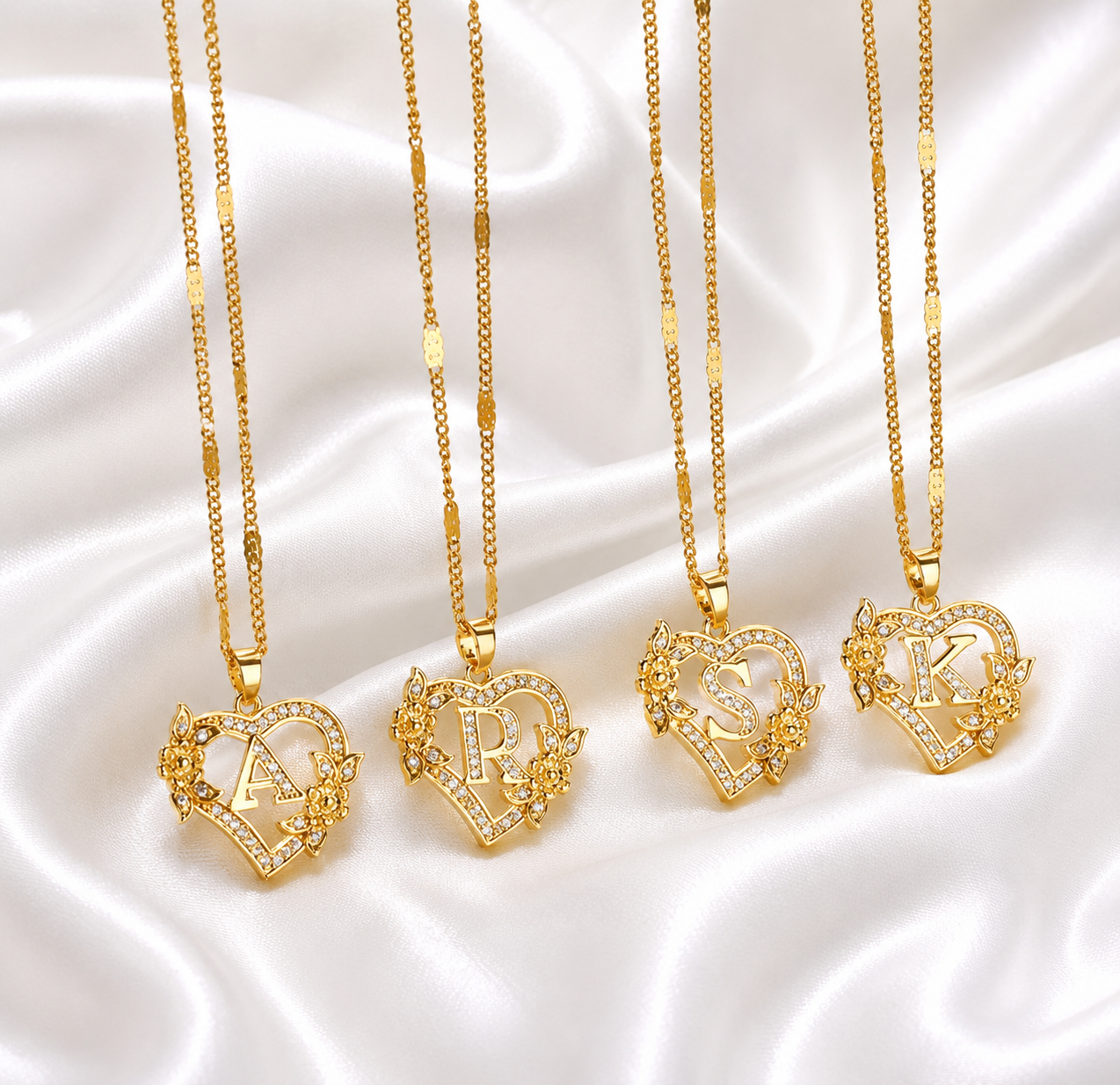 Love Letter Heart Initial Custom Necklace