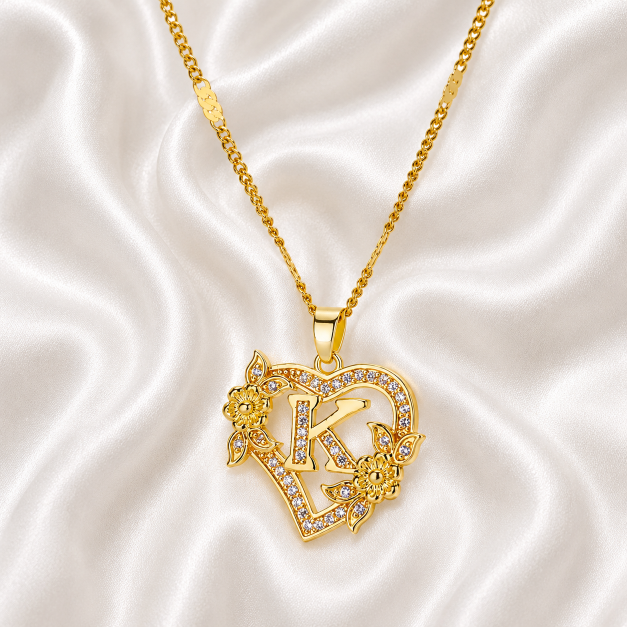 Love Letter Heart Initial Custom Necklace