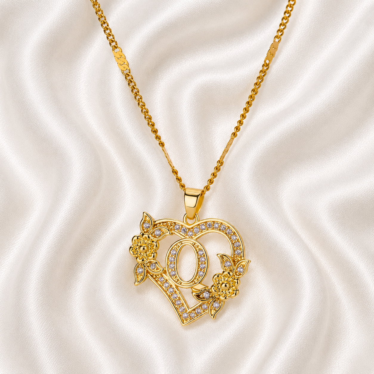 Love Letter Heart Initial Custom Necklace