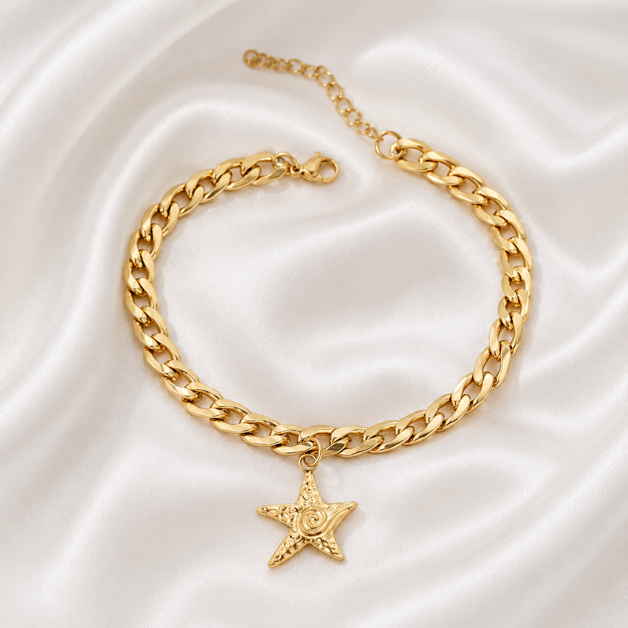 Sirena’s Stainless Steel Star Fish Anklet