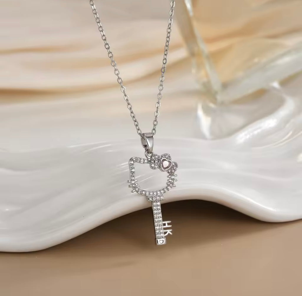 Stainless Steel Hello Kitty Key Necklace *PRE ORDER*