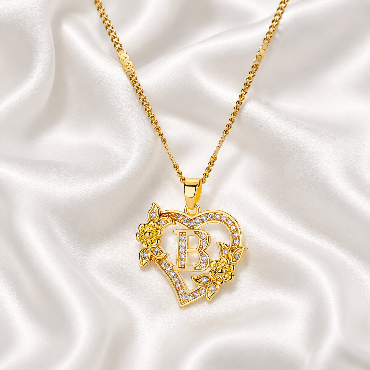 Love Letter Heart Initial Custom Necklace