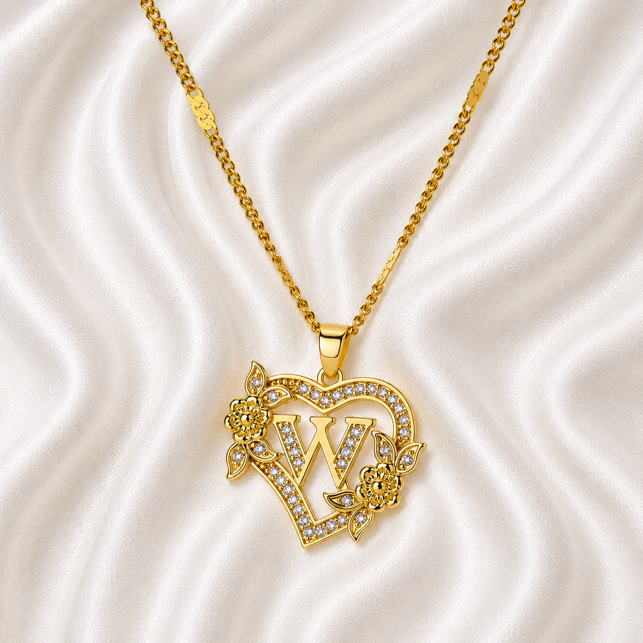 Love Letter Heart Initial Custom Necklace