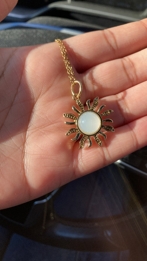 Enchanted Opal Sun Burst Necklace