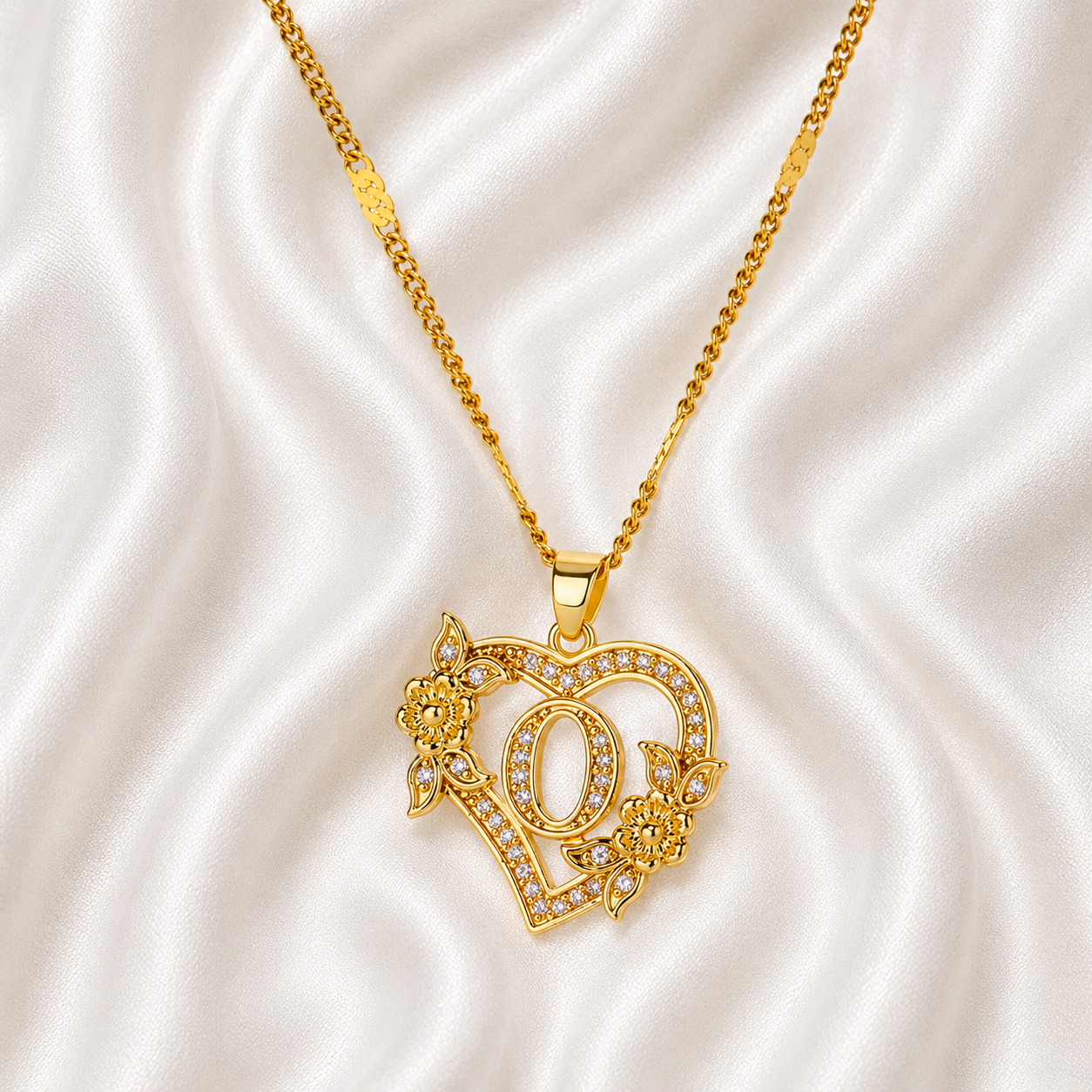 Love Letter Heart Initial Custom Necklace