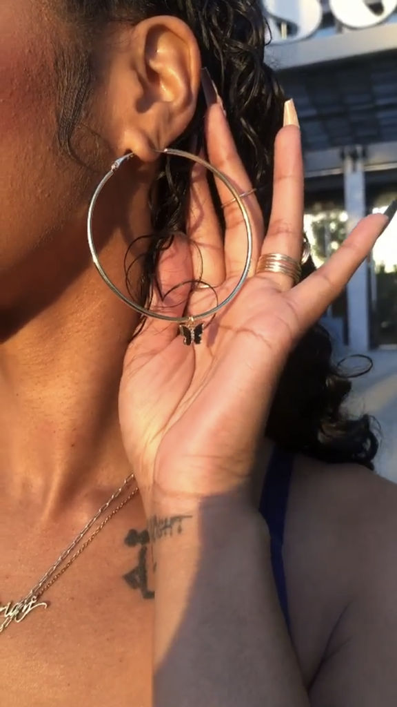 Kat's 14K Mariposa Hoop Earrings