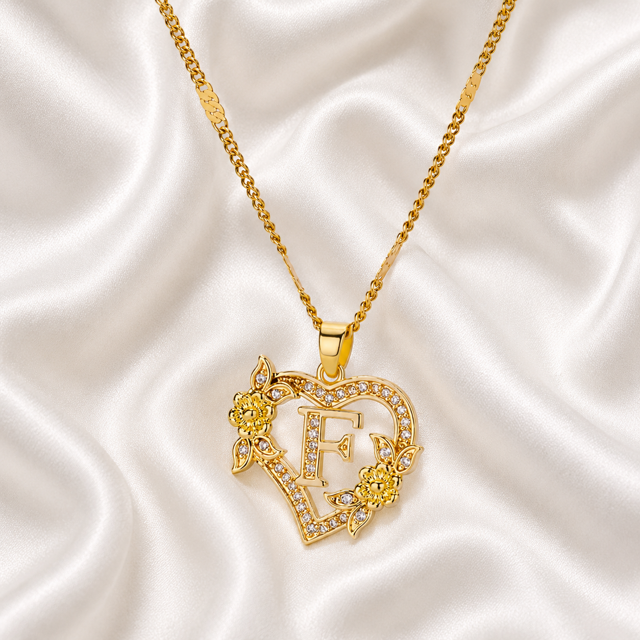Love Letter Heart Initial Custom Necklace