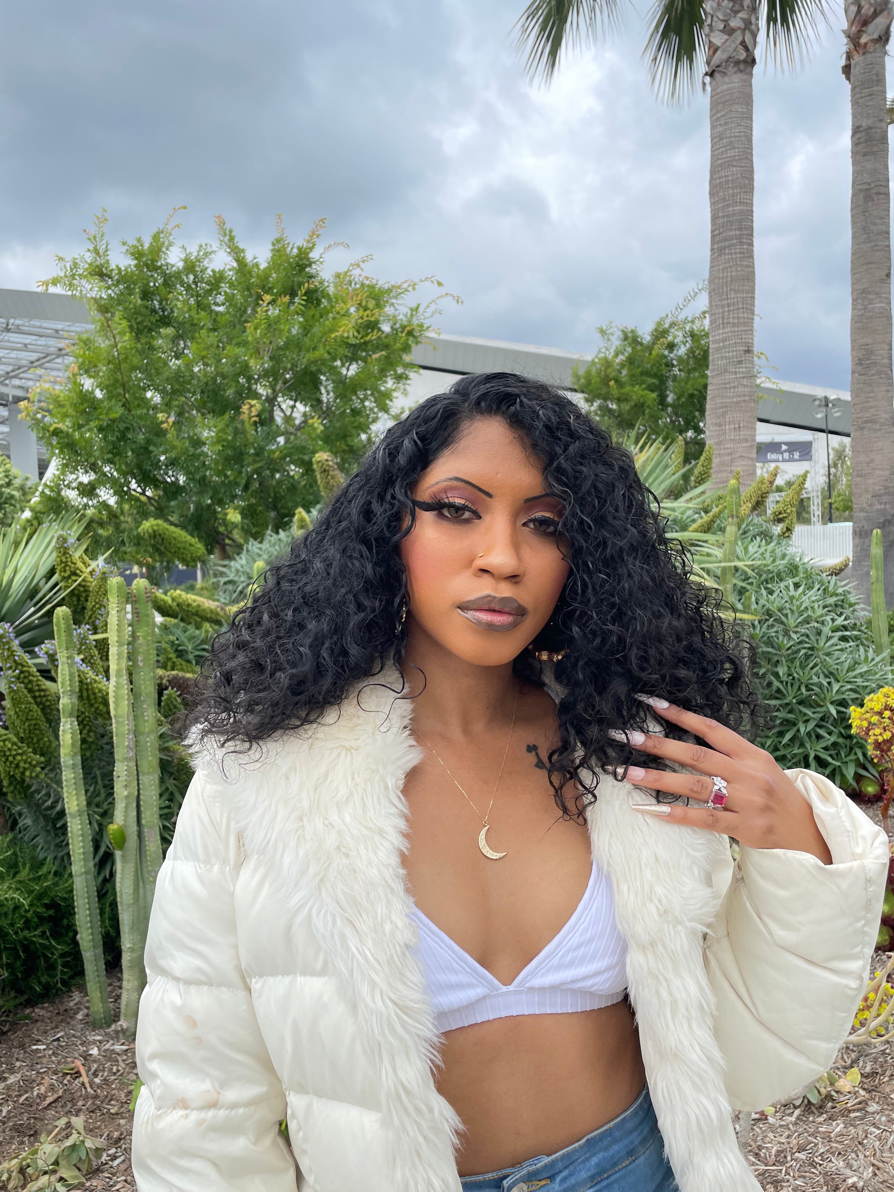 Miriam's 14K Crescent Moon Goddess Necklace