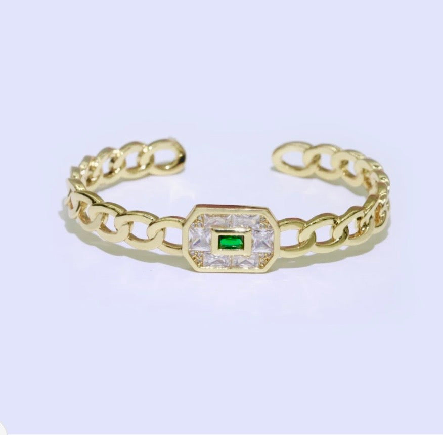 Mini Hearts Bracelet + Curb Chain Set