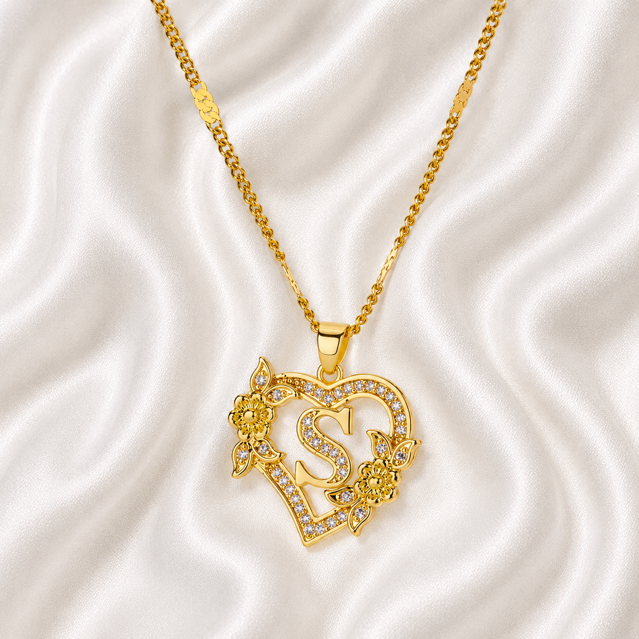 Love Letter Heart Initial Custom Necklace