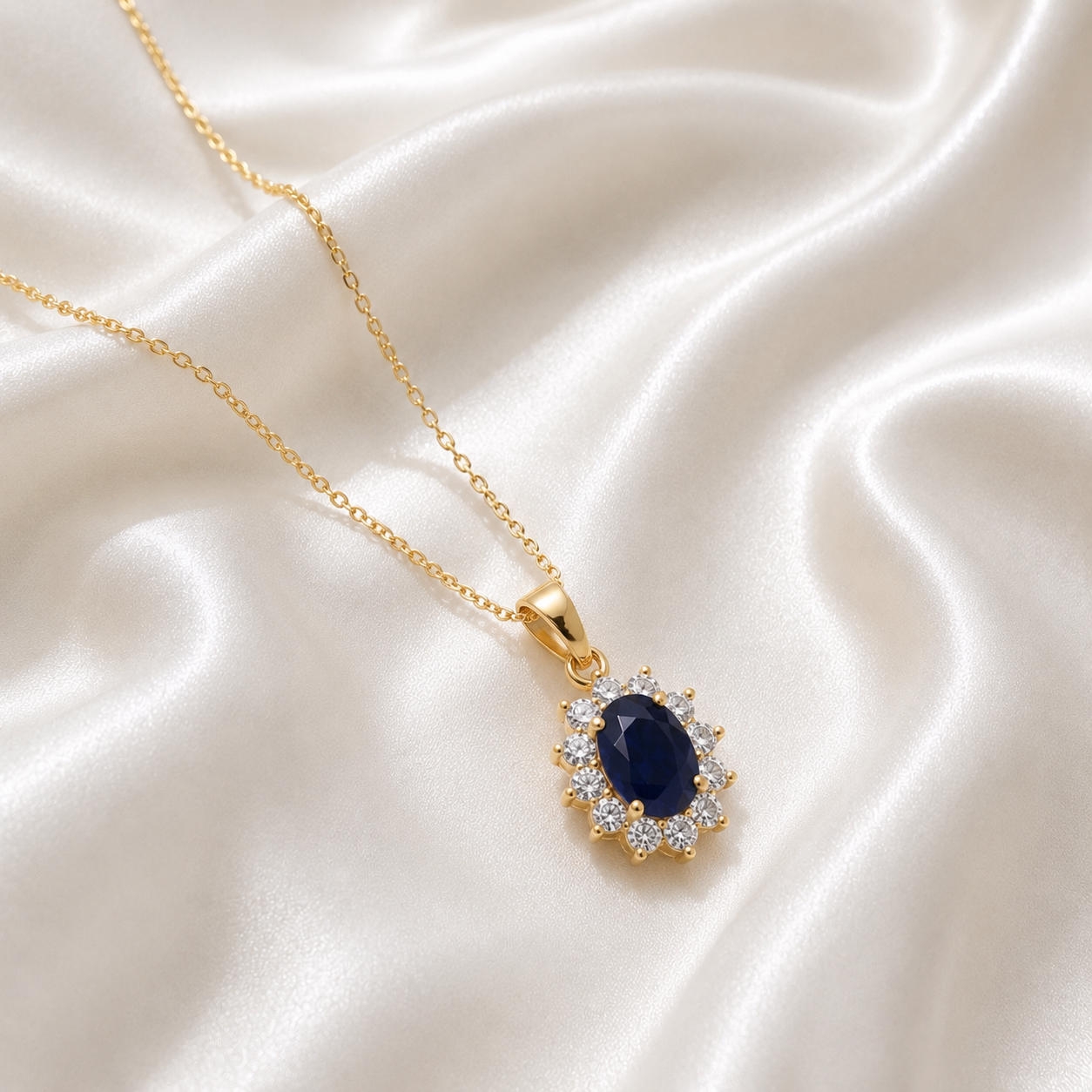 24K Gold Filled Blue Moon Necklace
