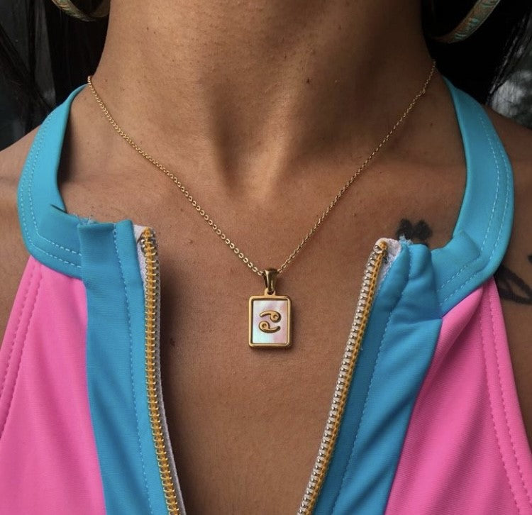 24K Gold Filled Zodiac Tag Necklaces