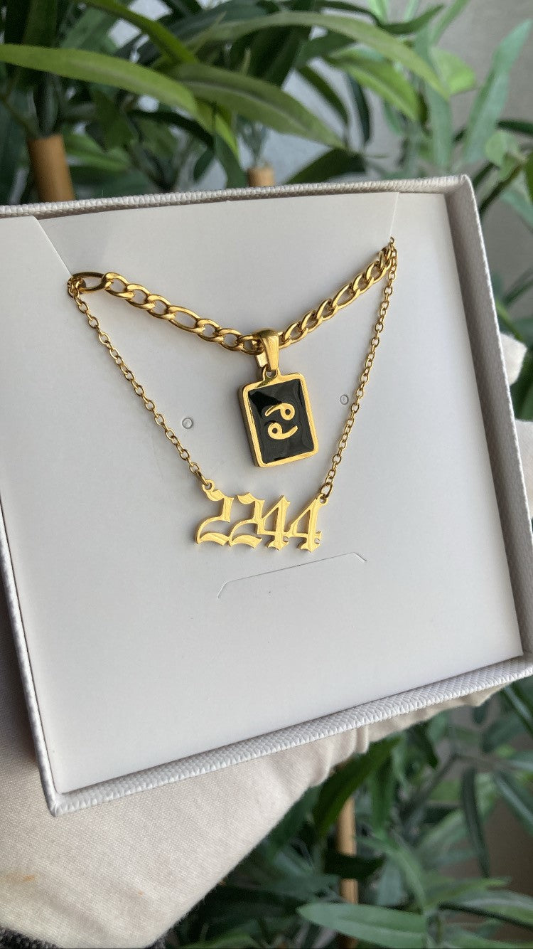 24K Gold Filled Zodiac Tag Necklaces