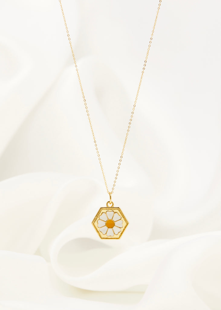 Gold Filled Flower Child Daisy Necklace