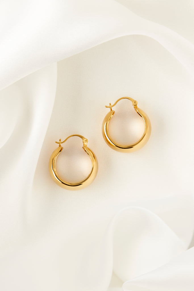 24K Gold Filled Minimalist Chunky Earrings