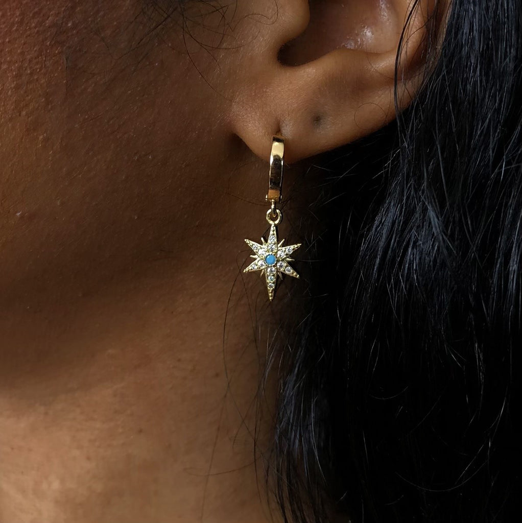 24K Gold Filled Celestial Star Seed Earrings