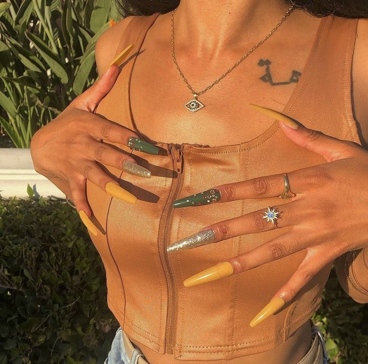 14K Dainty Nazar Eye Protection Necklace