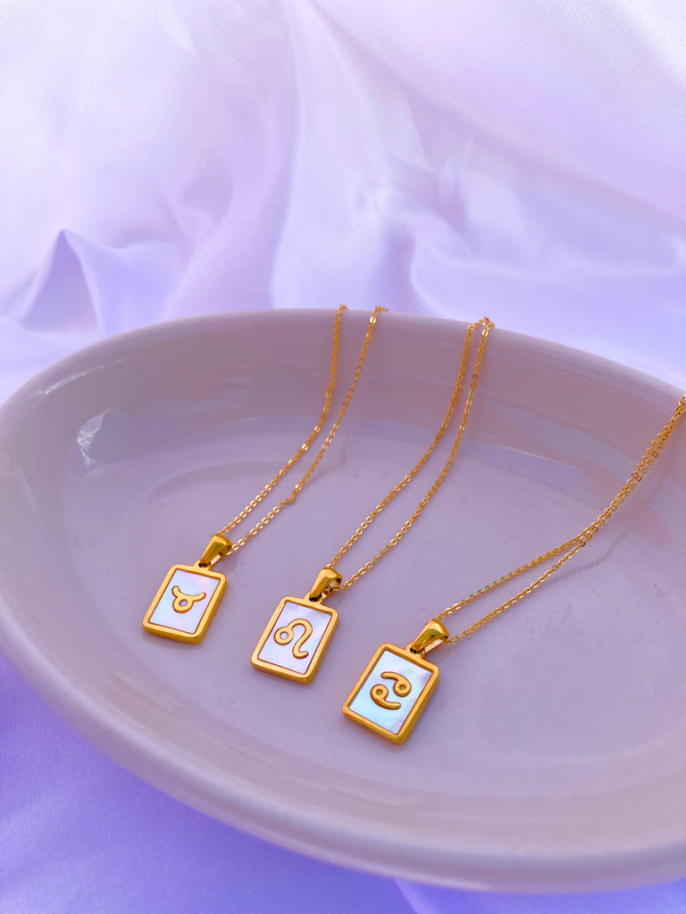 24K Gold Filled Zodiac Tag Necklaces