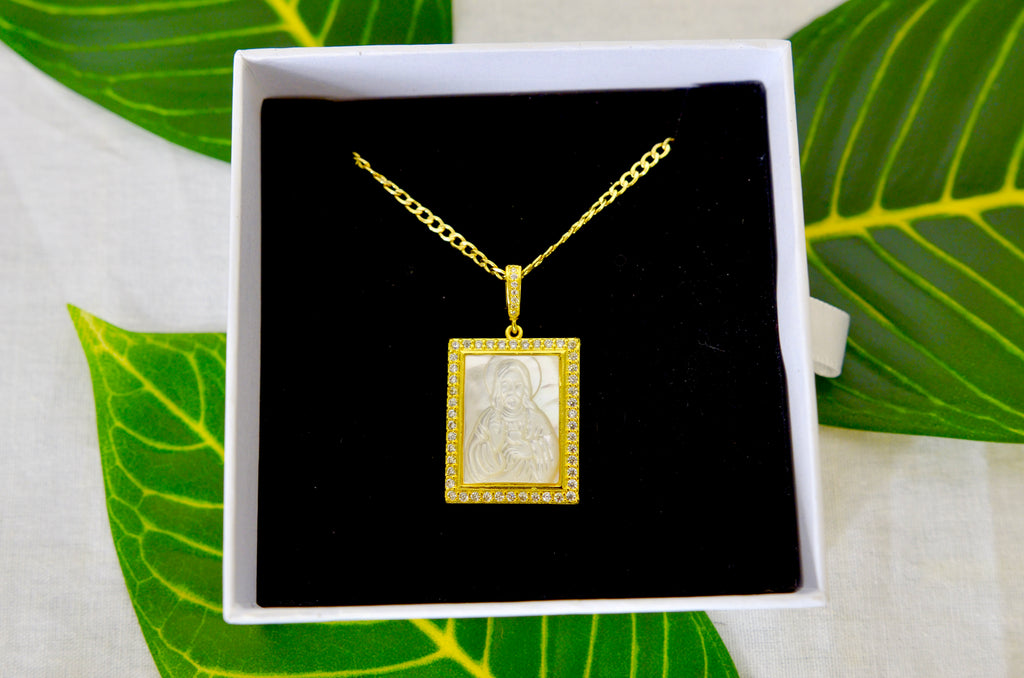 Pearl Jesus Necklace