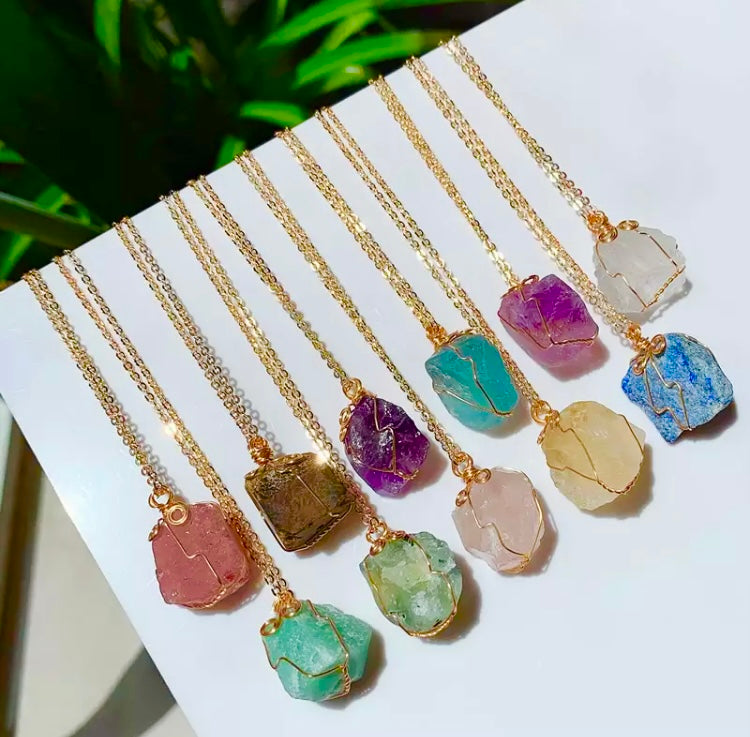 ~PRE ORDER ~ Gold Plated Crystal Necklaces