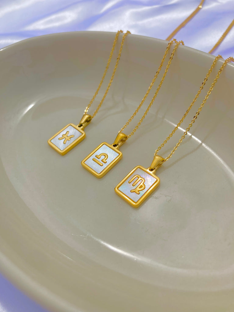24K Gold Filled Zodiac Tag Necklaces
