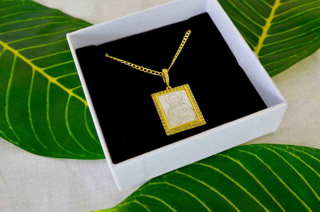 Pearl Jesus Necklace